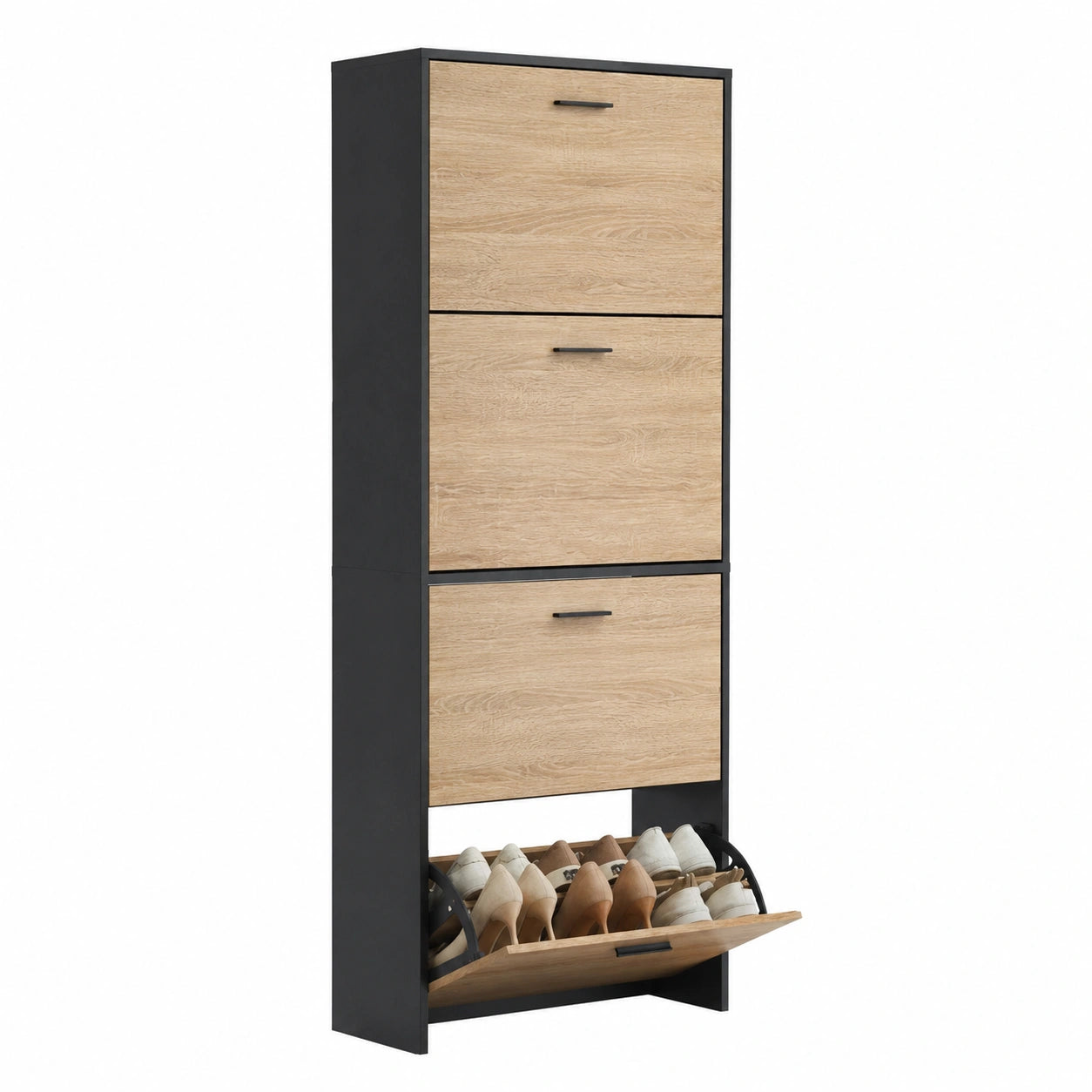 meuble-a-chaussures-moderne-4-abattants-rangement-24-paires-bois-et-noir-grande-capacite-lpjdtgo821vx