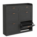 armoire-a-chaussures-avec-tiroirs-rabattables-et-cloisons-reglables-1624-paires-noir-abmjeqo808lp