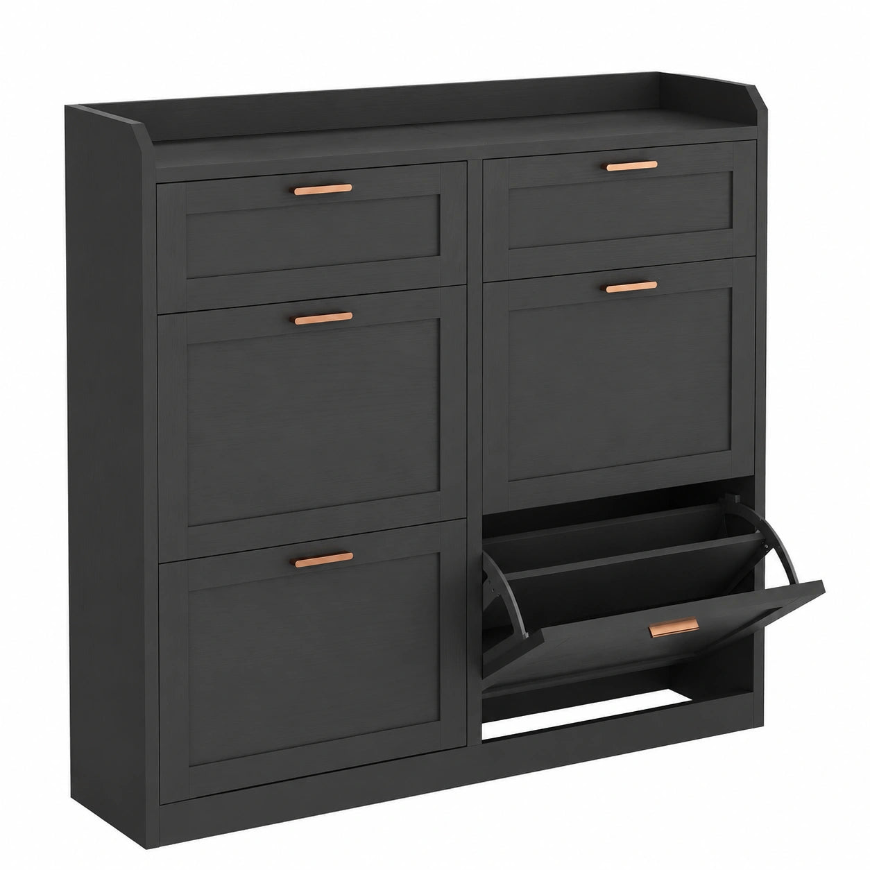 armoire-a-chaussures-avec-tiroirs-rabattables-et-cloisons-reglables-1624-paires-noir-abmjeqo808lp