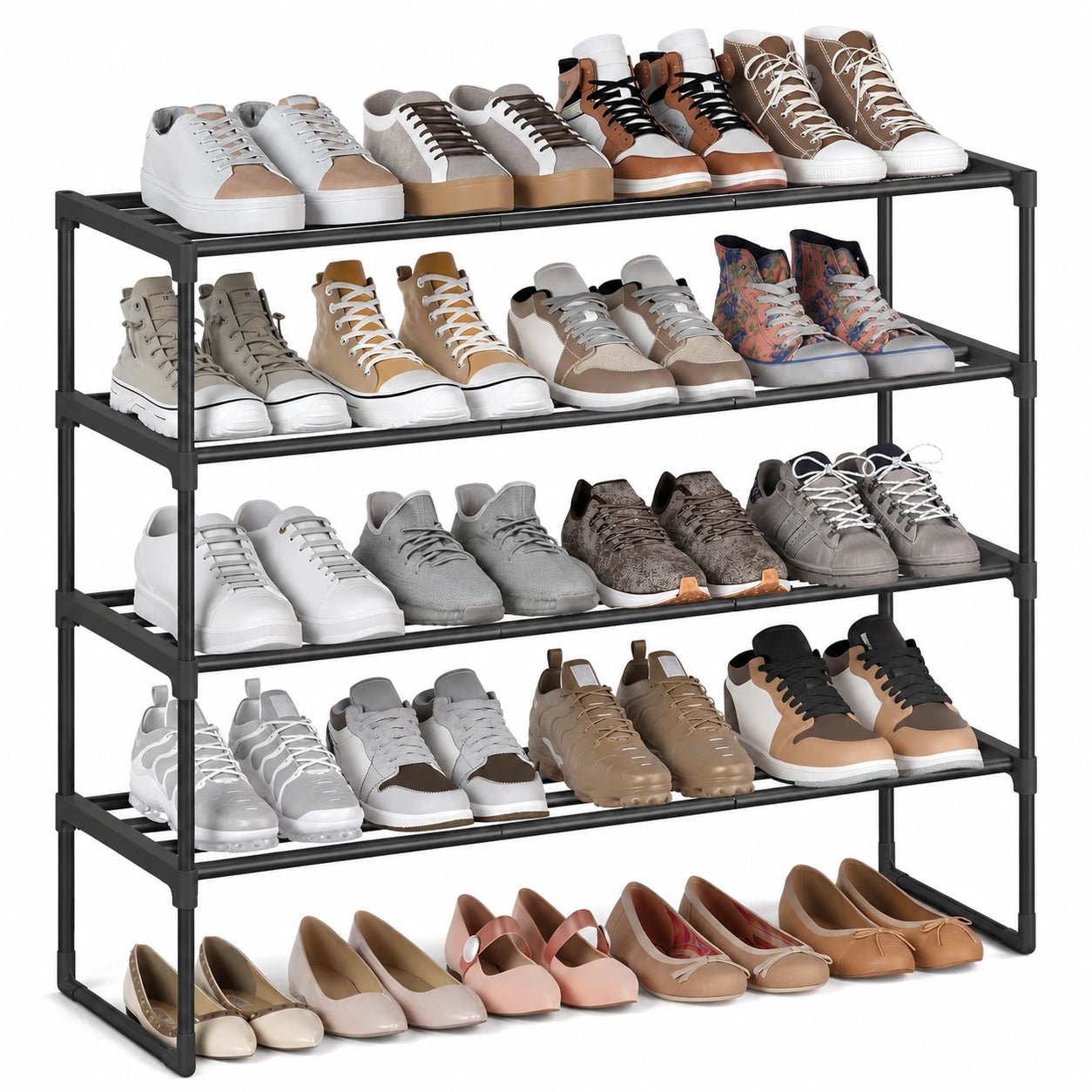 etagere-a-chaussures-4-niveaux-en-metal-capacite-2025-paires-empilable-30-x-92-x-74-cm-noir-xgdygee807va
